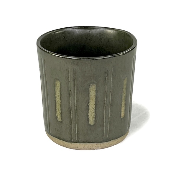 Marshall Studios Gordon Martz 1960s Indiana Stoneware Lines and Bars Tumblers, 4 - Picture 3 of 6